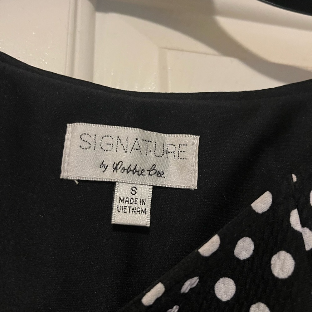 Black and white polka dot dress. Size Medium